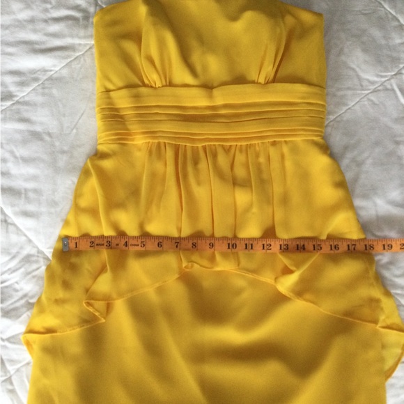 Alfred Angelo Canary Yellow Strapless Mini Dress - Picture 13 of 15